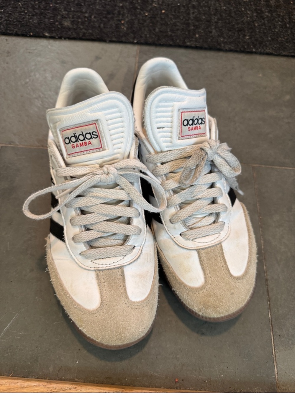 adidas Samba Low-Top Sneakers - White, Black, Beige